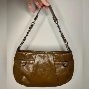 VTG Poppie Jones Brown Mini hobo Shoulder Bag w/ buckles